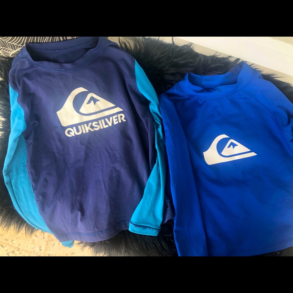 Quicksilver rashguards little boy size 4.